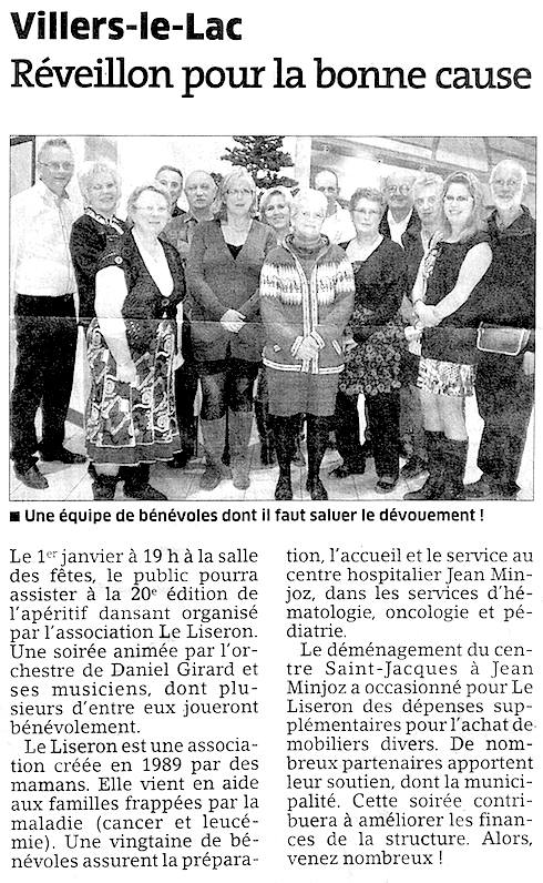 Est Républicain 1 janvier à Villers